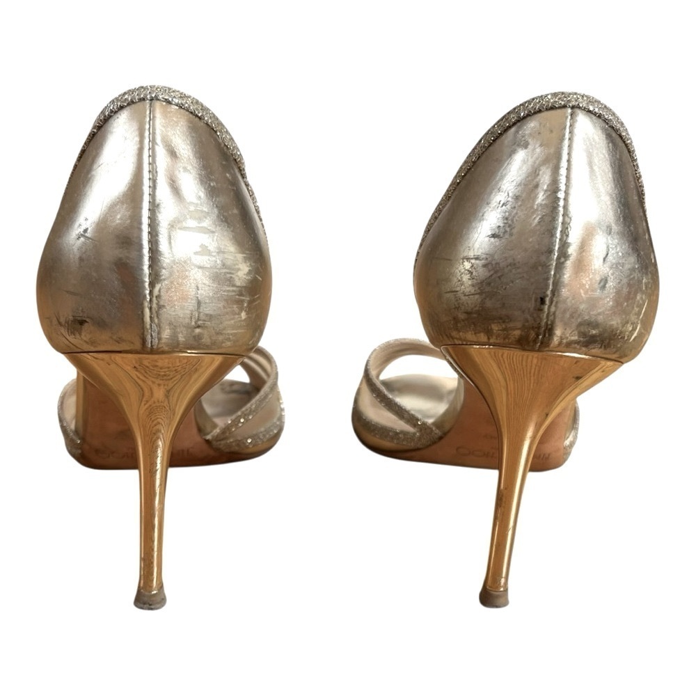 Jimmy Choo Gold and Silver Heels Luxurious Design 38 - Picture 6 of 8
